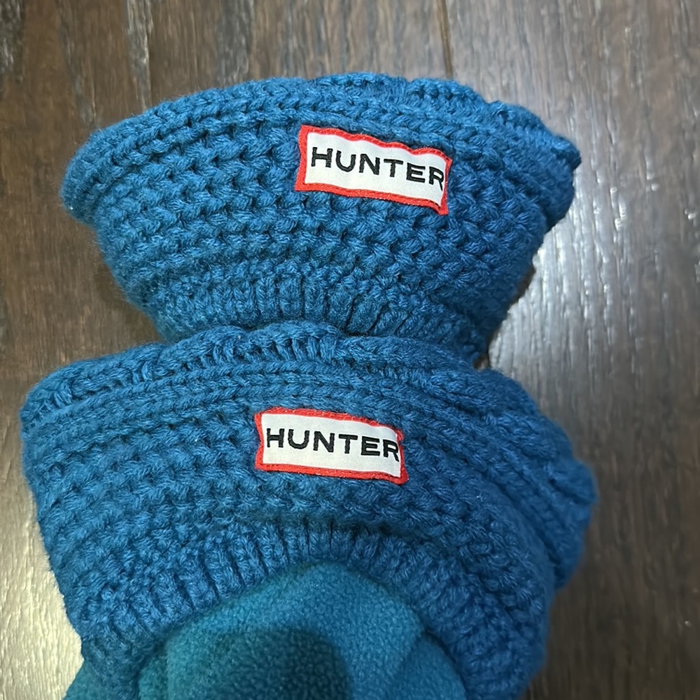 Hunter tall boot socks / medium / blue teal